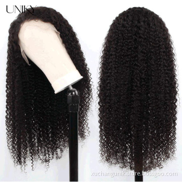 Wholesale Cheap Afro Kinky Curly Raw Brazilian Virgin Human Hair Hd Full Lace Front Wig Transparent Lace Frontal Wig Human Hair